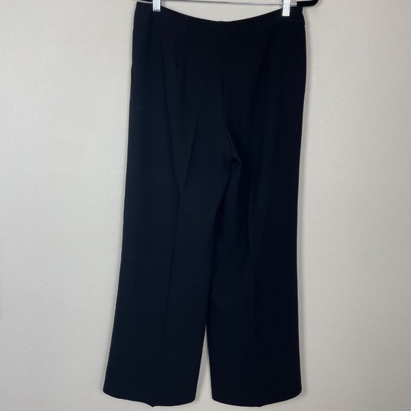 Lafayette 148 New York Woman's Sz 8 Black High Waisted Wide Leg Career Pants - Picture 6 of 8